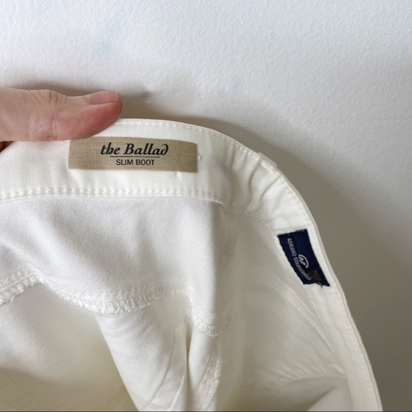 AG Adriano Goldschmied The Ballad Slim Boot Jeans Coastal Grandma White Size 29R - Picture 13 of 15